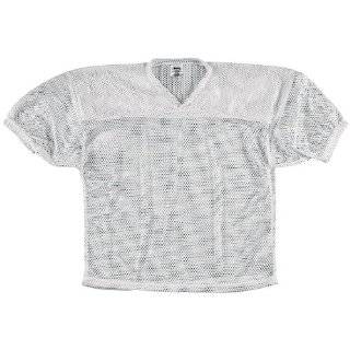   : Augusta Drop Ship Tricot Mesh Football Jersey   WHITE   S: Clothing
