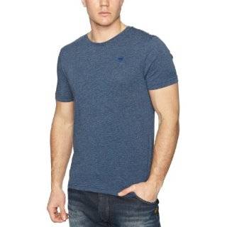  Mens G Star Raw Base HTR S/S Crew Neck T Shirt in Olive 
