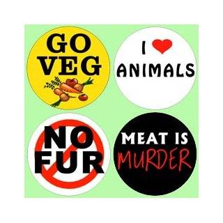   Vegetarian Love Animals Dont Eat Them Button/Pin 