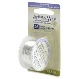 Artistic Wire 26 Gauge Silver Plated Non Tarnish Silver Wire, 15 Yards