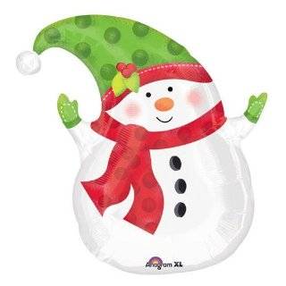 Adorable Jolly Christmas Snowman 23 Mylar Balloon