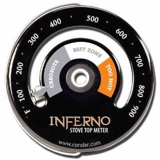 Inferno Stove Top Meter (3 30) Magnetic surface thermometer calibrated 