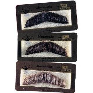   Halloween Theatre Costume Brown Human Hair Moustache: Toys & Games