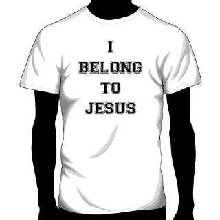  I Belong To Jesus, Black Print Soccer T shirt: Clothing