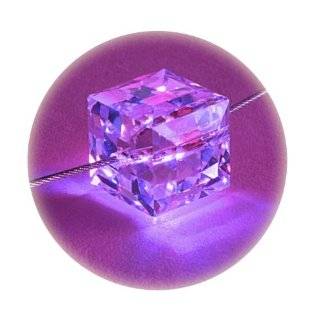  Crystal Cube Firejewel Necklace   Blue Jewelry