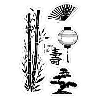  Hero Arts Mounted Rubber Stamp Set, Chinese Wishes: Arts 