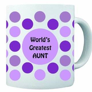  Dot Design Worlds Greatest Aunt 11 oz Ceramic Coffee Mug cup   2011 