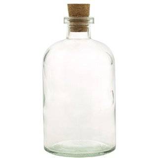 Clear Glass Square Roma Bottle:  Home & Kitchen