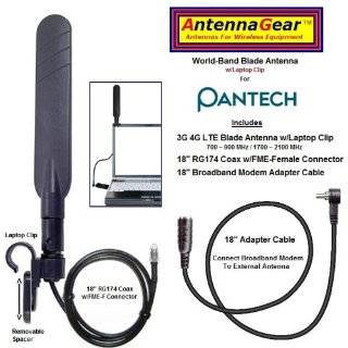 Verizon Wireless Pantech UML290 LTE USB Modem Blade Antenna w/Laptop 