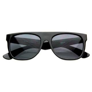 Modern Retro Flat Top Aviator Style Sunglasses Super Flat Clean Shades