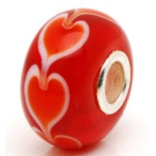  (Free Shipping) Solid Silver Red Color Heart Pure Love 