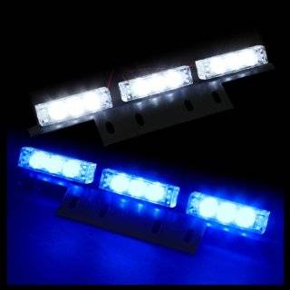  36 Bright White and Blue LED Law Enforcement Flash Strobe Lights 