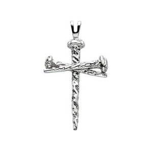  Sterling Silver Nail Cross (Crucifixion of Jesus) Pendant 