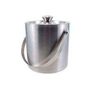  NEW CHROME PLATED ICE BUCKET W/ TONGS: Kitchen & Dining