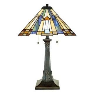  Quoizel Grove Park Tiffany 2 Light Table Lamp: Home 