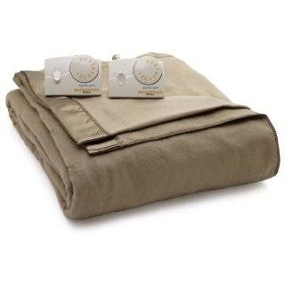  Biddeford Micro Plush Heated Blanket Twin Taupe: Home 