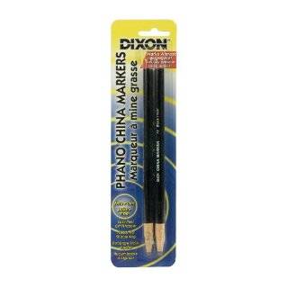 Dixon Phano China Marker Pencils, Black, 2 Pencils per Pack (30771)