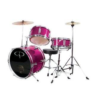  GP Percussion GP50MPR Complete Junior Drum Set (Purple, 3 
