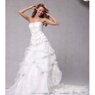   : W77 Satin Chiffon One Shoulder Bridal Wedding Formal Gown: Clothing