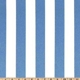  44 Wide Taza Color Stripe Blue Fabric By The Yard: Arts 