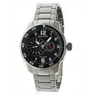    Nautica Steel Bracelet Black Dial Mens watch #N18622G: Watches
