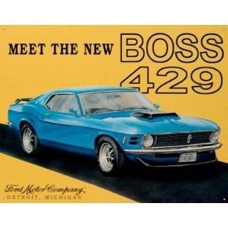 Ford Mustang Meet the New Boss 429 Car Retro Vintage Tin Sign   13x16 