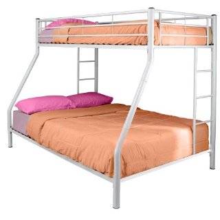    Coaster Rustic White Metal Full over Full Bunk Bed