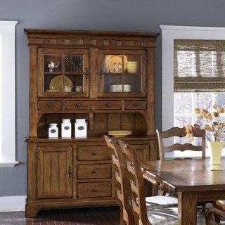 Treasures Formal Dining Buffet and Hutch in Rustic Oak
