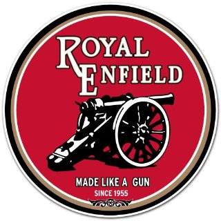 Royal Enfield Made Like a Gun Motorcycle Car Bumper Sticker Decal 4x4 