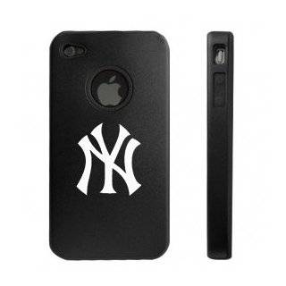 Apple iPhone 4 4S 4G Black Aluminum & Silicone Case New York Yankees