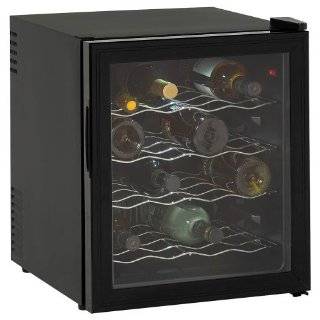 16 BOTTLE THERMOELECTRIC WINE COOLER W/THERMO PANE REVERSIBLE GLASS 