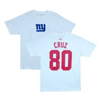 Victor Cruz New York Giants Reebok White NFL Player T Shirt:  