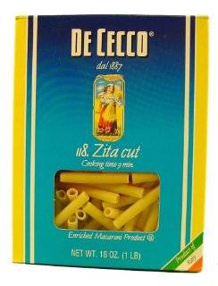 De Cecco Ziti Zita Cut No. 118 Pasta 16 Oz. Box Grocery