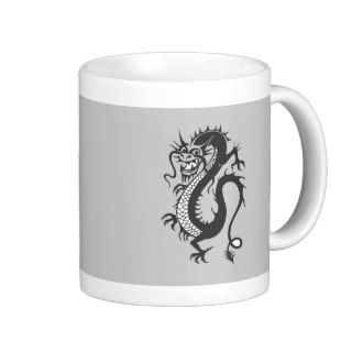 Dragon Tattoo Fantasy Fiction Drawing Cartoon Art Coffee Mugs