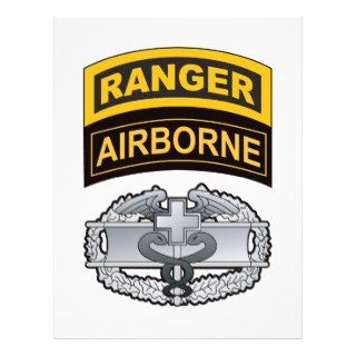 Combat Medic Badge, Ranger/Airborne Tabs Custom Flyer