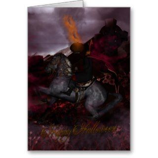 Halloween Headless Horseman Fantasy Art Card
