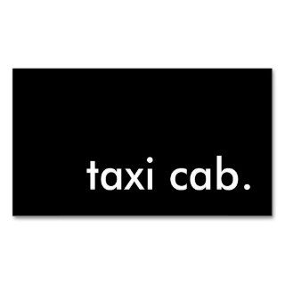 taxi de taxi plantillas de tarjetas personales de