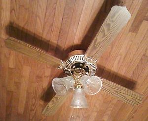 Smc 42 Ceiling Fan Antique Brass Finish