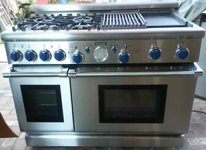 48 Thermador Gas Range Stainless Steel Star Burners Grill