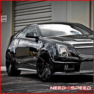 22" Cadillac cts V Sedan XO Milan Matte Black Concave Wheels Rims