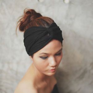 Black Headband Turban Bandana Hairband Hairband Headwrap Head Wrap Hair Style