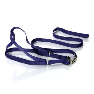 Purple Easy Walk Pet Dog Nylon Harness Leader with Pull Free Leashes Size S