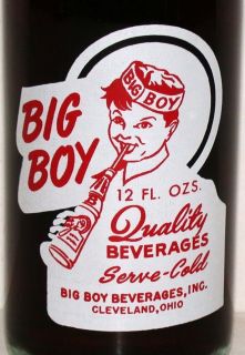 Vintage Soda Pop Bottle Big Boy Beverages 12oz Boy Pictured Cleveland Ohio NRMT