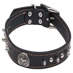 Harley Davidson Leather Dog Collar