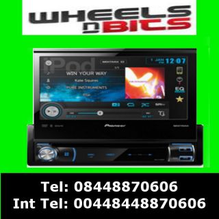 Pioneer AVH X7500BT CD DVD Bluetooth Car Stereo iPod iPhone 7" Screen CD SR33