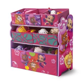 Child Toddler Storage Multi Bin Toy Box Chest Organizer Bubble Guppies