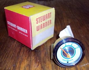 Vintage Stewart Warner Vacuum inches Hot Rod Rat Rod Gauge with Box