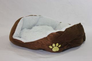 New Brown Pet Dog Puppy Cat Soft Fleece Warm Bed House Plush Cozy Nest Mat Pad