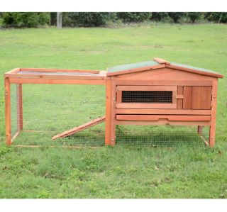Deluxe 62" New Wooden Rabbit House Wood Hen Hutch Pet Small Animal Cage