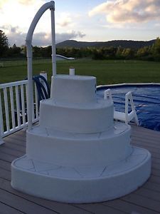 Wedding Cake Pool Steps for Inground Pool Lumi O